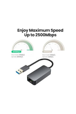Usb To Ethernet 2500mbps 2.5g Lan İnternet Çevirici Dönüştürücü