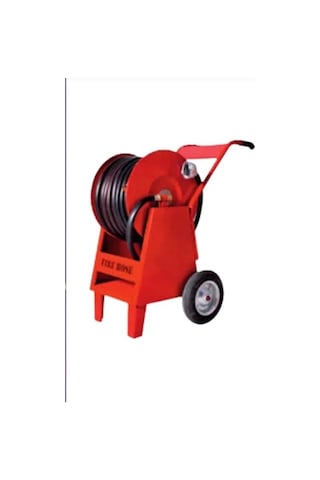 60 Metre Yangın Hortum Arabası Tekerlekli Metal Hortum Sarma Makarası Mobil Yangın