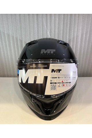 Mt Helmets Braker Sv Pure A1 Kapalı Kask Parlak Siyah