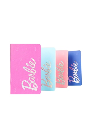 Gıpta Barbie Karton Kapak Dikişli Not Defteri A6 60 Yaprak Çizgili 6934 Çok  Renkli