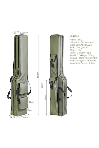 Olta Kamışı Çantası 1.3m Ordu Yeşili