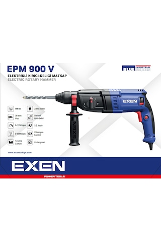 Exen EPM 900 V Elektrikli Kırıcı Delici Matkap