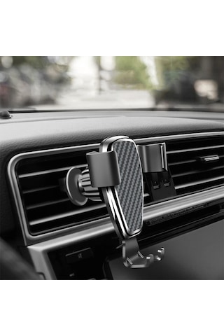 Jeemson Kompakt Siyah Abs Araba Havalandırma Kulesi Telefon Tutucu, 4.7-6.5 İnç Telefonlar İçin, Otomatik Uyumlu Yuvarlak Klem, Sarsıntı Emici, Kolay Kurulum Diğer