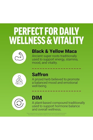 Force Factor Perfect Maca Dım Saffron Black Maca Antioxidants 60 Soft Chews