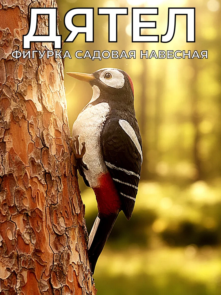 Barel'ef Polystonedan Asılı Ağaçkakan Bahçe Figürü 150923720