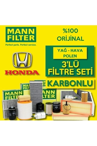 Honda Civic 1.6 Fb7 Mann-Filter Filtre Bakım Seti 2012-2016