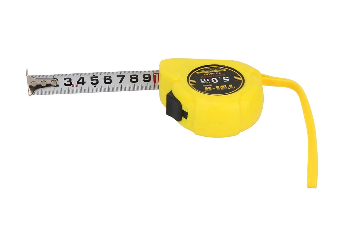 Tenfowee 5 Metre Çelik Şerit Metre Dayanıklı Malzeme, Net Ölçü Skalaları, Ergonomik Tutuş, Konstrüksiyon Ve Hizmet İçin 5 M