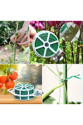 Bahçe Bitkileri İçin Kendinden Bıçaklı 50mt Kablo Sabitleme Teli