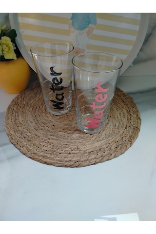 Md Water Bardak 570 Ml 2'li Set -pembe & Siyah Siyah