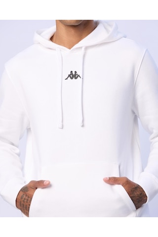 Kappa Palmir Erkek Beyaz Regular Hoodie