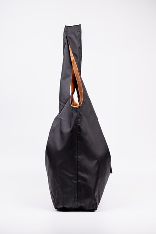 Omuz Çantası 50x60 Cm Katlanabilir Paraşüt Kumaş Siyah Büyük Boy Tote Siyah