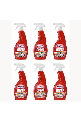 Onno Asprin Çok Amaçlı Genel Temizleyici 6 Adet X 750 Ml 6'lı Set