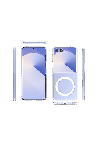 Galaxy Uyumlu Z Flip 7 Kılıf Kamera Korumalı M-safe Sert Pc Porto Kılıf Şeffaf