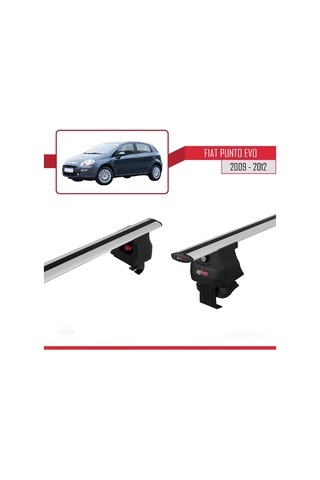 Fiat Punto Evo 199 2009-2012 Arası İle Uyumlu Ace-4 Ara Atkı Tavan Barı Gri