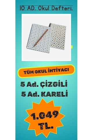 10'lu Okul Defter Seti