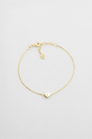 Little Love 18 Ayar Sarı Altın Kaplama 19 Cm Gümüş Bileklik Sarı