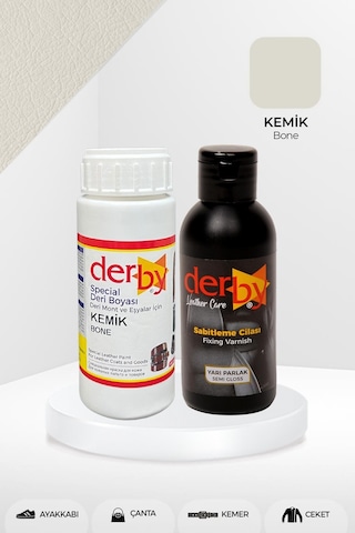 Derby Deri Mont Boyası ve Sabitleme Cilası 100 G Set