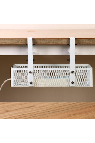 Homyl Masaüstü Zeminini Düzenli Tutmak İçin Beyaz Masa Altı