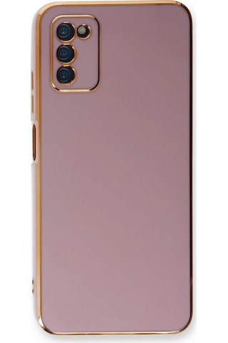 Gld-spt- Newface Samsung Uyumlu Galaxy A03s Kılıf Volet Silikon - Mor