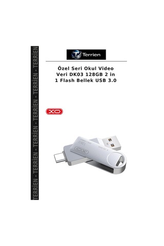 Özel Seri Okul Video Veri Dk03 128gb 2 İn 1 Flash Bellek Usb 3.0