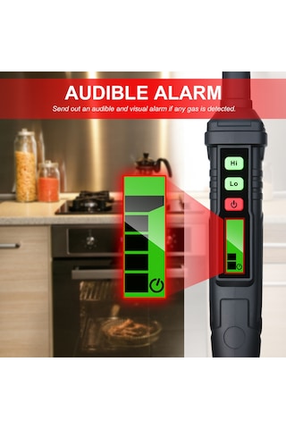 Habotest Taşınabilir Gaz Kaçak Dedektörü Alarmı Her Siyah Ve Kırmızı