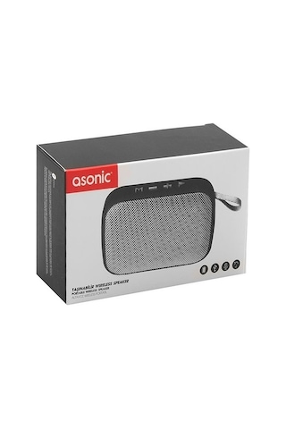 Asonıc As-02 Gümüş Bluetooth 3W Tf/Usb Destekli Speaker