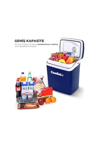 Coolist Clt18 12volt/220volt Ac/dc 18 Litre Sıcak/soğuk Oto Buzdolabı