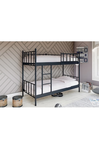 Metalia Gm 126 Ayrilabilir Çiftli Ranza Siyah 90x190