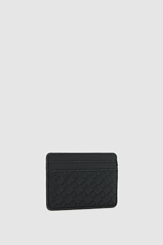 Shule Bags Misson Örgü Deri Kadın Kartlık Siyah