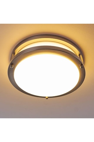 24 Watt Gün Işığı Ledli Yeni Tavan Armatürü, Balkon, Saçak Altı Armatür, Banyo Nemli Alan Armatürü Siyah