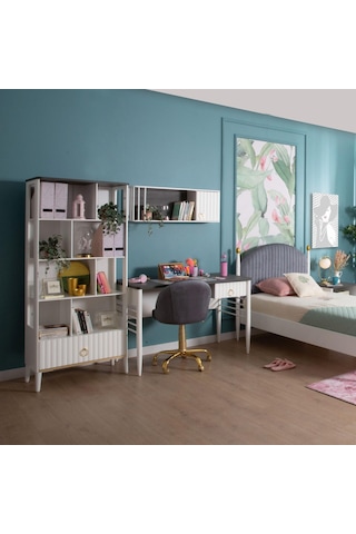Meltem Kids Linda Genç Odası Çalışma Masası Beyaz