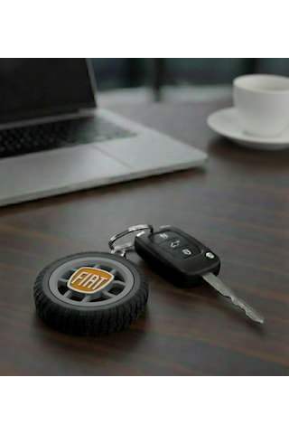 Fiat Uyumlu Özel Tasarım Anahtarlık - Premium Hafif Ve Dayanıklı Kırmızı
