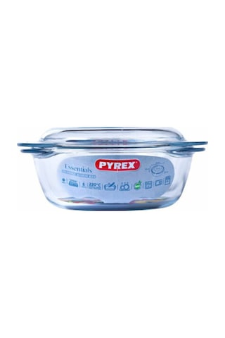 Pyrex 204a000/7743 Kapaklı Cam Yuvarlak Fırın Kabı 2,1l