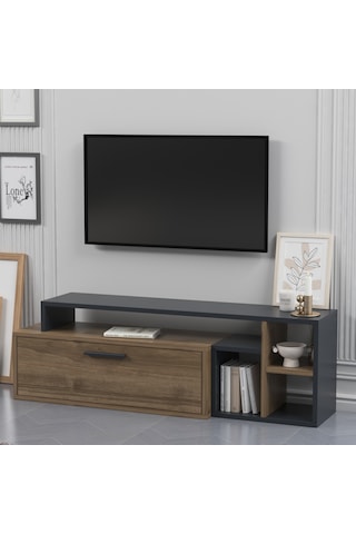 Lagomood Karamael Tv Standı Antrasit Ceviz