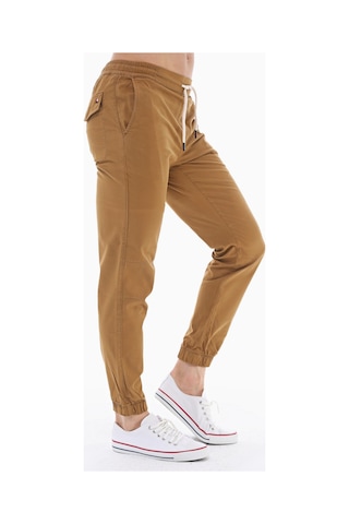 Cedy Denim Erkek Lastikli Mevsimlik Gabardin Jogger Bağcıklı Pantolon C314 Camel