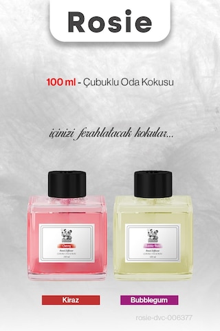 Rosıe Kiraz Ve Bubblegum 100 Ml Çubuklu Oda Kokusu Fresh