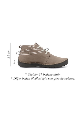 Gönderir Gönderi R Kadın Vizon Nubuk Bağcıklı Hakiki Deri Comfort Bot Dkzb02842661