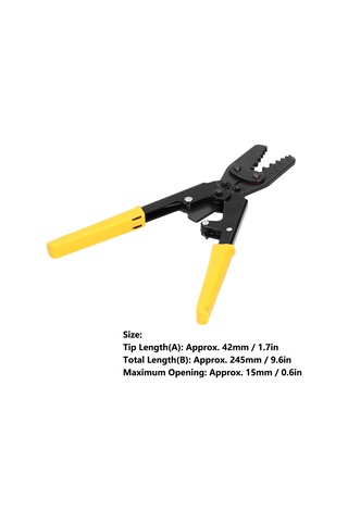 Ximistore9 Endüstriyel Ratchet Terminal Presi - Soğuk Pres Aracı, 0.5-6mm² Çapında Hassas Presleme, Krom-vanadyum Çelik, Kolay Kullanım