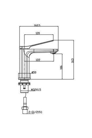 Fırçalanmış Füme Lavabo Bataryası