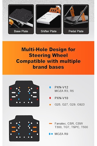 A11 Katlanabilir Yarış Direksiyonu Standı Çoklu Açı Ve Yükseklik Ayarı Logitech, Moza, Fanatec Uyumlu