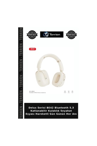 Delux Serisi Be42 Bluetooth 5.3 Katlanabilir Kulaklık Seyahat Eşyası Hareketli Gün Günün Her Anı