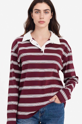 Defacto Loose Fıt Çizgili Sweatshirt G9467ax26sppn74 Pembe-pn74
