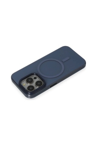 Newface Apple iPhone Uyumlu 15 Pro Kılıf Anka Pc Magneticsafe Sert Metal Kapak Semeglbl - 31 - Lacivert