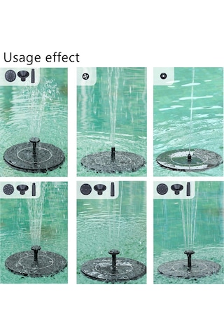 Mufunye Garten İçin Tıkanıklık Önleyici Güneş Enerjili Fontain Pompa, Akış Kontrollü, 65cm Maksimum Sprinkler Yüksekliği