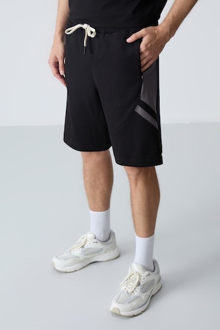 Tommy Life Siyah Pamuklu Kalın Yumuşak Dokulu Standart Fit Basic Erkek Şort - 81281 Siyah