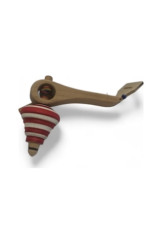 Neşeli Ahşap Topaç Kırmızı