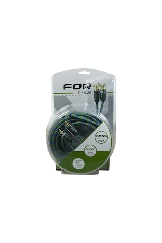 For-x X-1122g-5 Metre Kaliteli Profesyonel-bakır Rca Anfi Kablosu