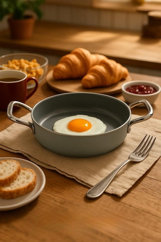 Sera Nova Yanmaz Yapışmaz Seramik Sahan 20 Cm Gri