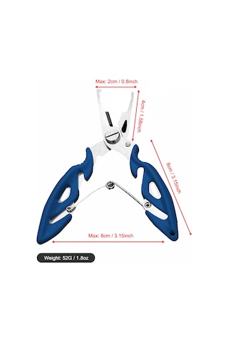Jeehugo Deniz Ve Tatlı Su İçin Çok Fonksiyonlu Balıkçı Takımı - 13cm Pense, 21cm Tutucu Ve Kaymaz Önlüğü Seti