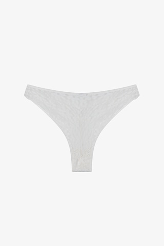Penti Kırık Beyaz Lace Dantel V Model Brazilian Külot
